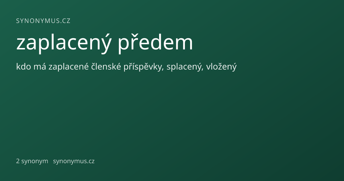 Náhled odkazu: zaplacený předem