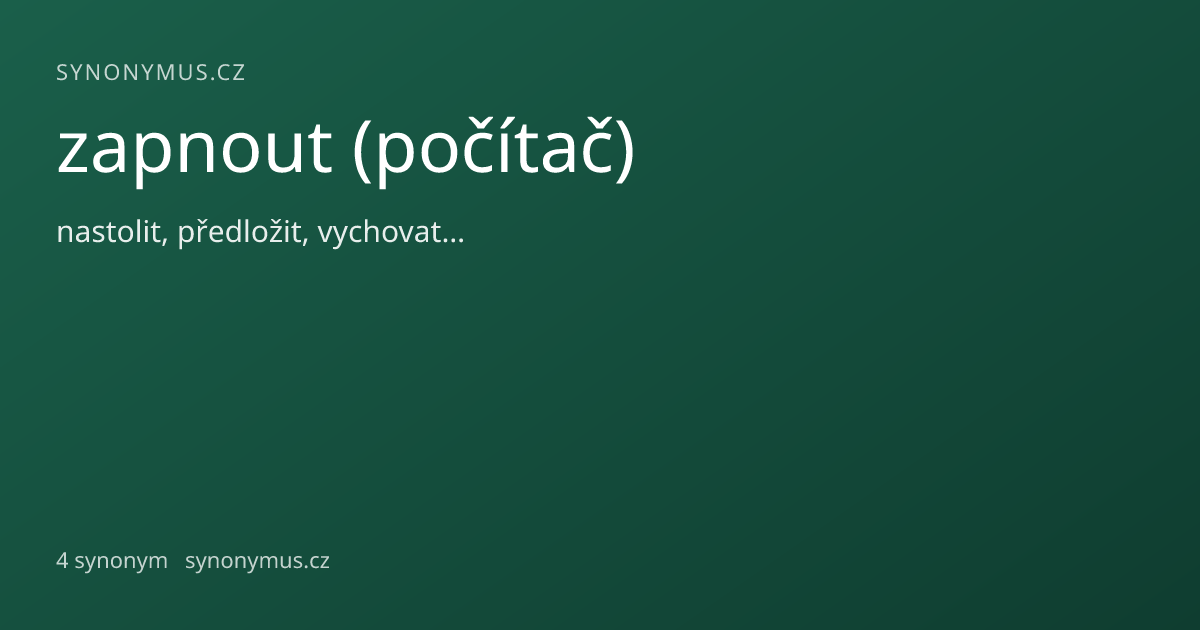 Náhled odkazu: zapnout (počítač)