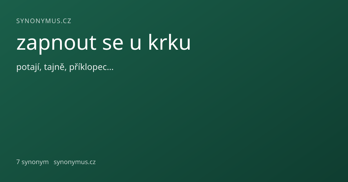 Náhled odkazu: zapnout se u krku
