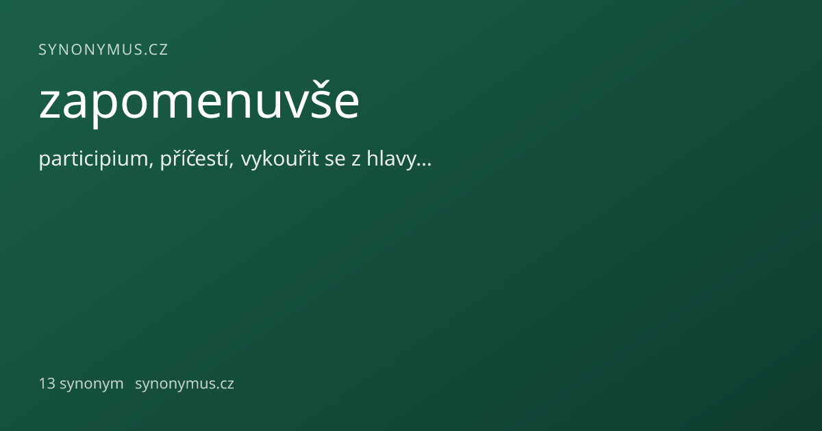 Náhled odkazu: zapomenuvše