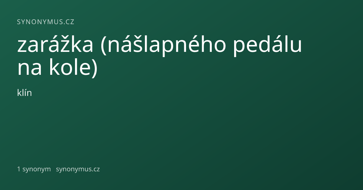 Náhled odkazu: zarážka (nášlapného pedálu na kole)