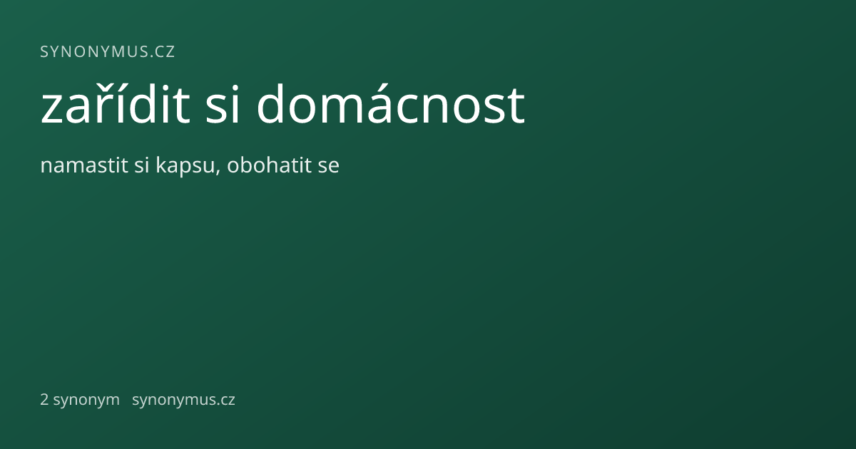 Náhled odkazu: zařídit si domácnost