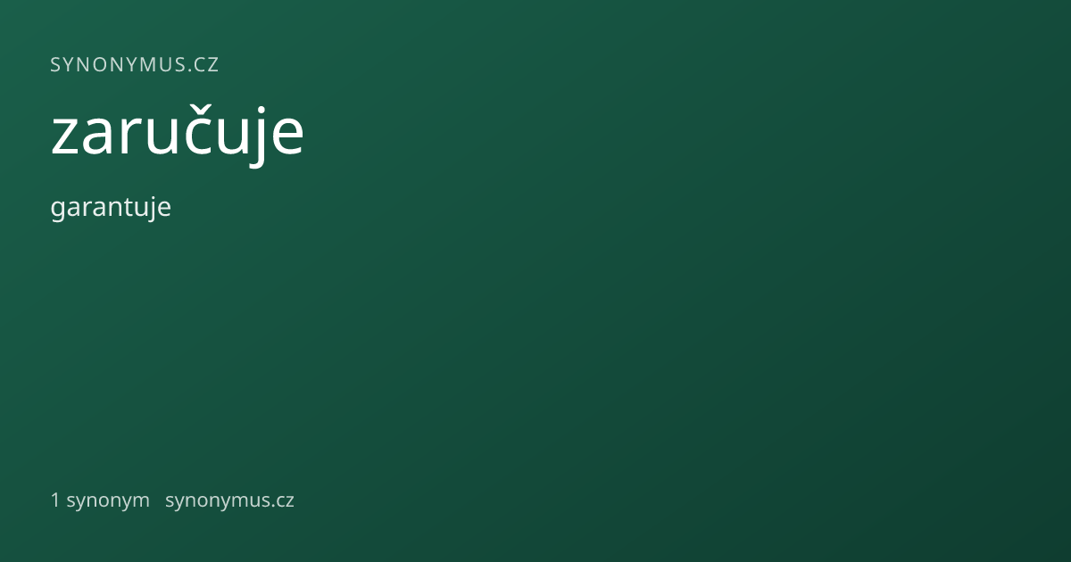 Náhled odkazu: zaručuje