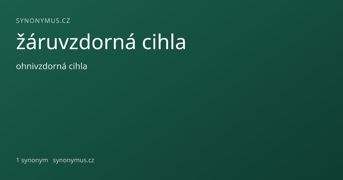 Náhled odkazu: žáruvzdorná cihla