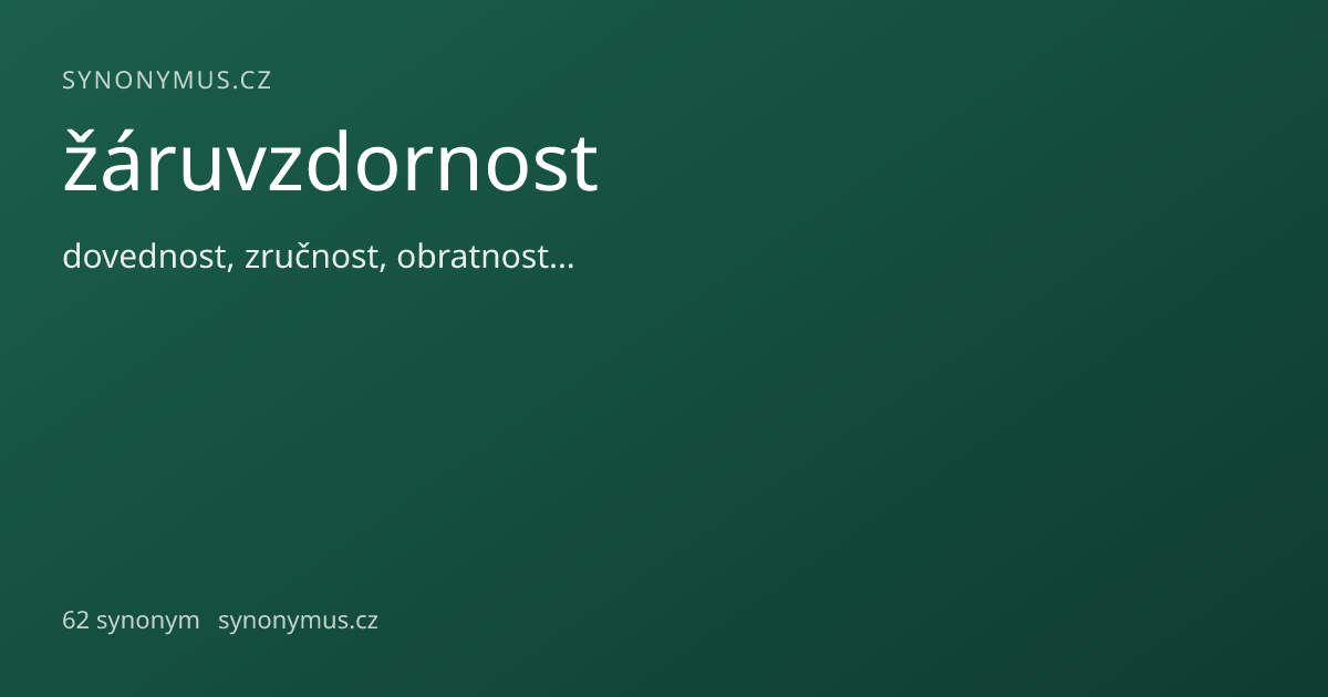 Náhled odkazu: žáruvzdornost