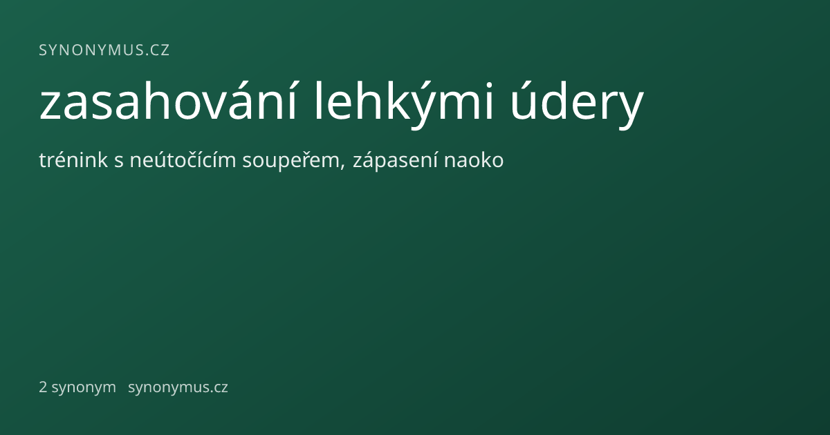 Náhled odkazu: zasahování lehkými údery
