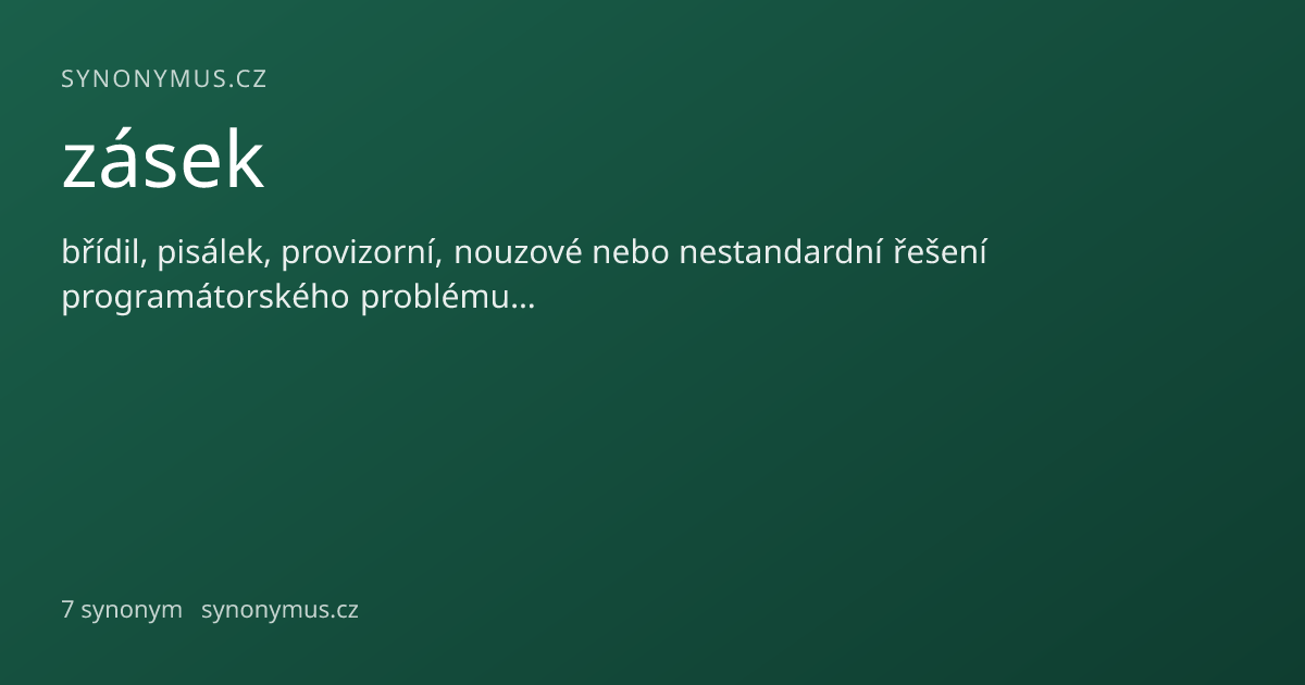 Náhled odkazu: zásek