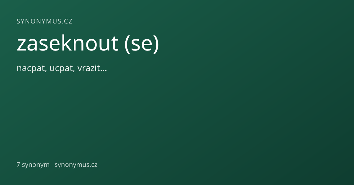 Náhled odkazu: zaseknout (se)
