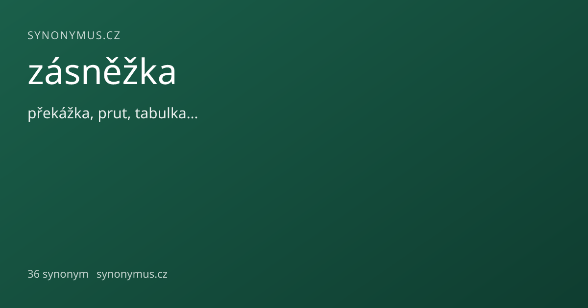 Náhled odkazu: zásněžka