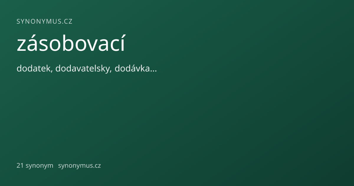 Náhled odkazu: zásobovací