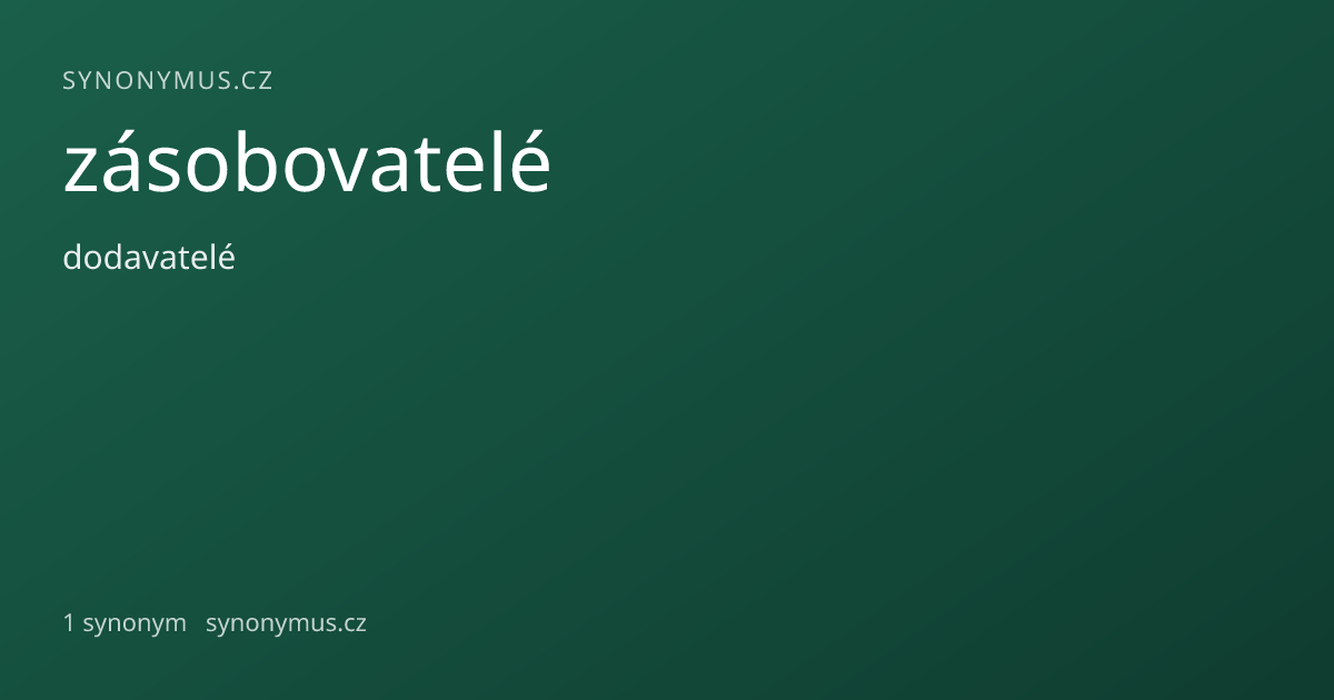 Náhled odkazu: zásobovatelé
