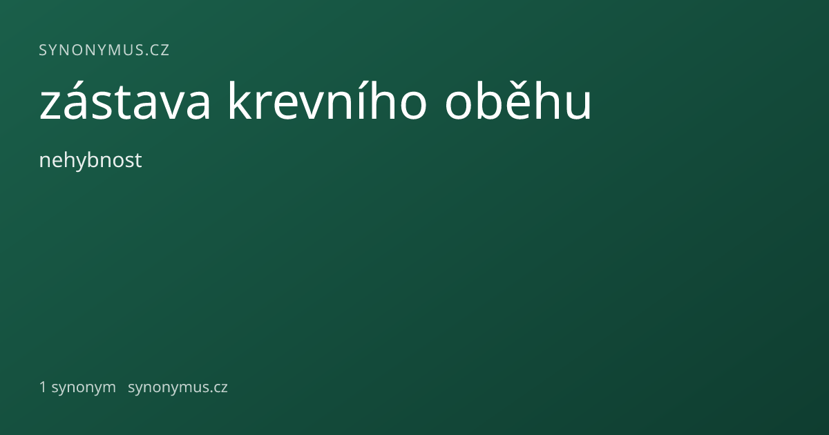 Náhled odkazu: zástava krevního oběhu