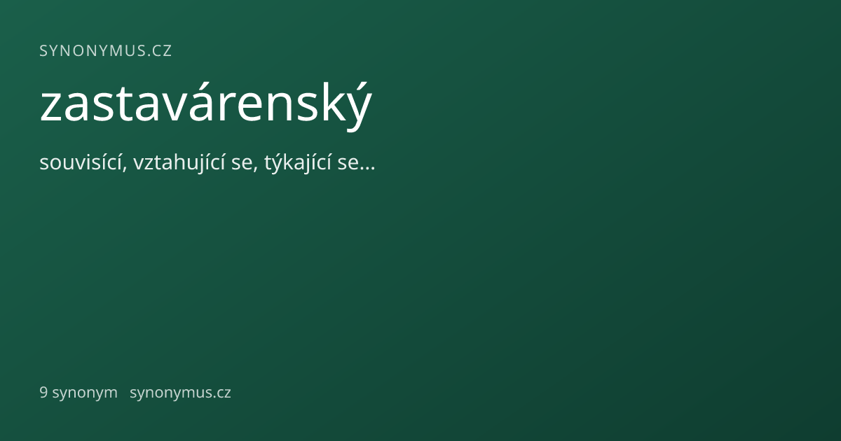 Náhled odkazu: zastavárenský