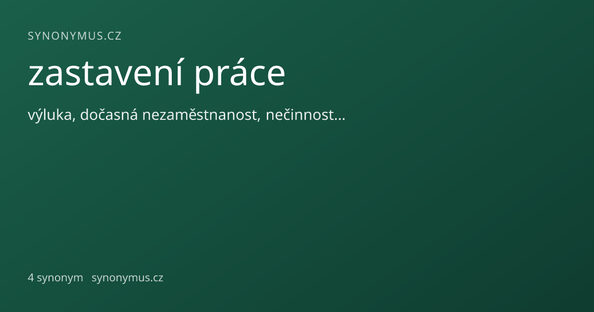 Náhled odkazu: zastavení práce