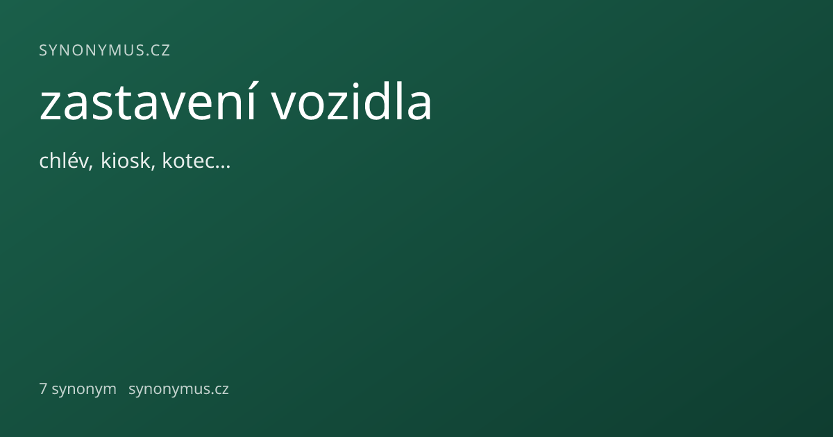 Náhled odkazu: zastavení vozidla