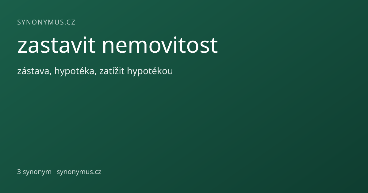 Náhled odkazu: zastavit nemovitost
