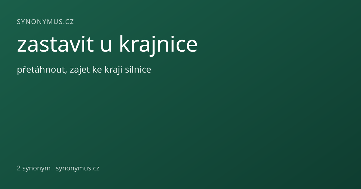 Náhled odkazu: zastavit u krajnice
