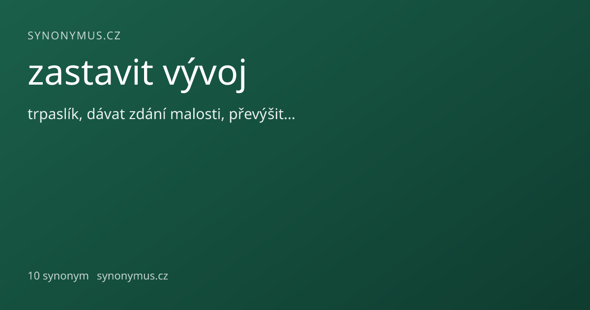 Náhled odkazu: zastavit vývoj