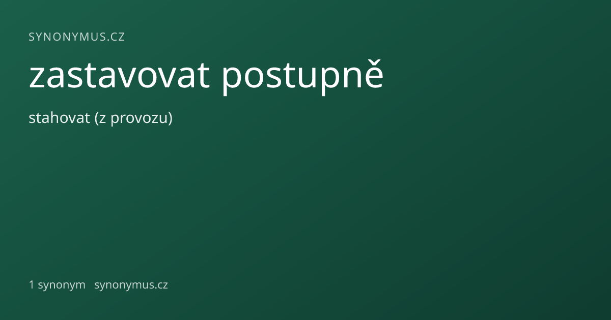 Náhled odkazu: zastavovat postupně
