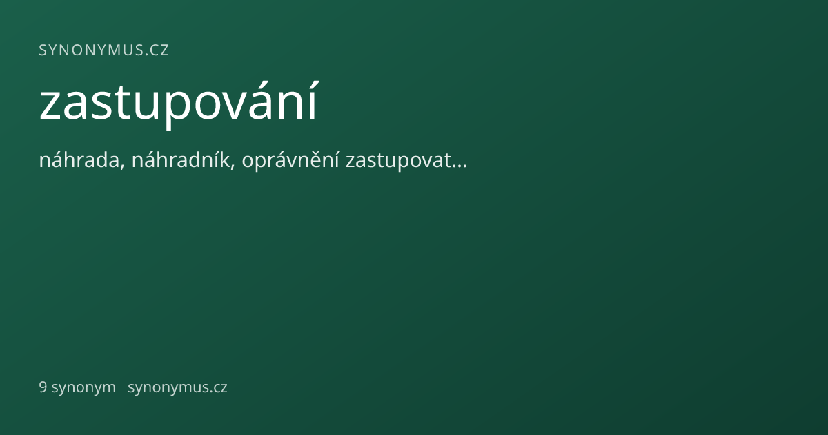 Náhled odkazu: zastupování