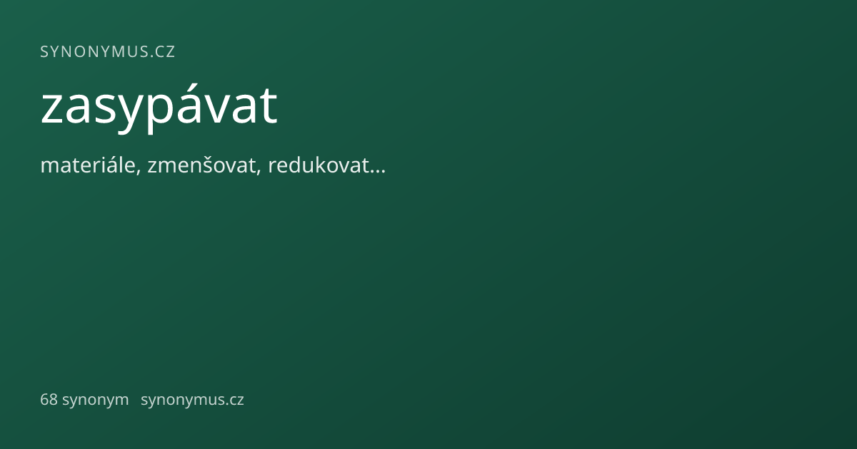 Náhled odkazu: zasypávat