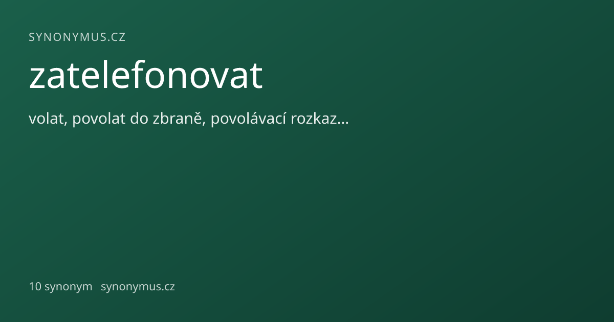 Náhled odkazu: zatelefonovat