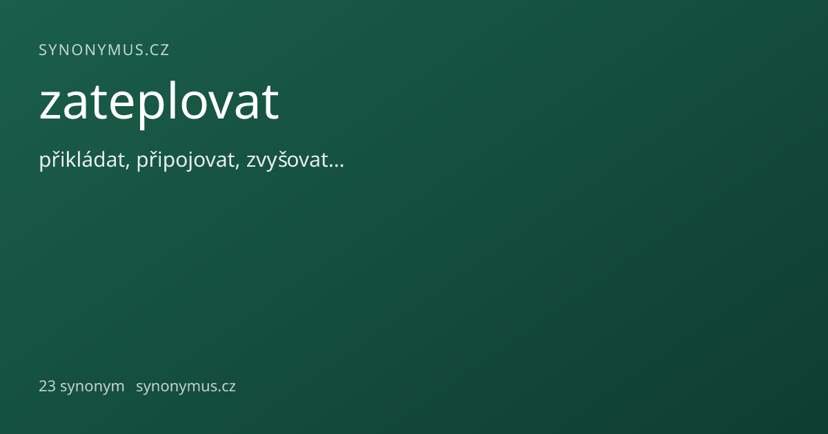 Náhled odkazu: zateplovat
