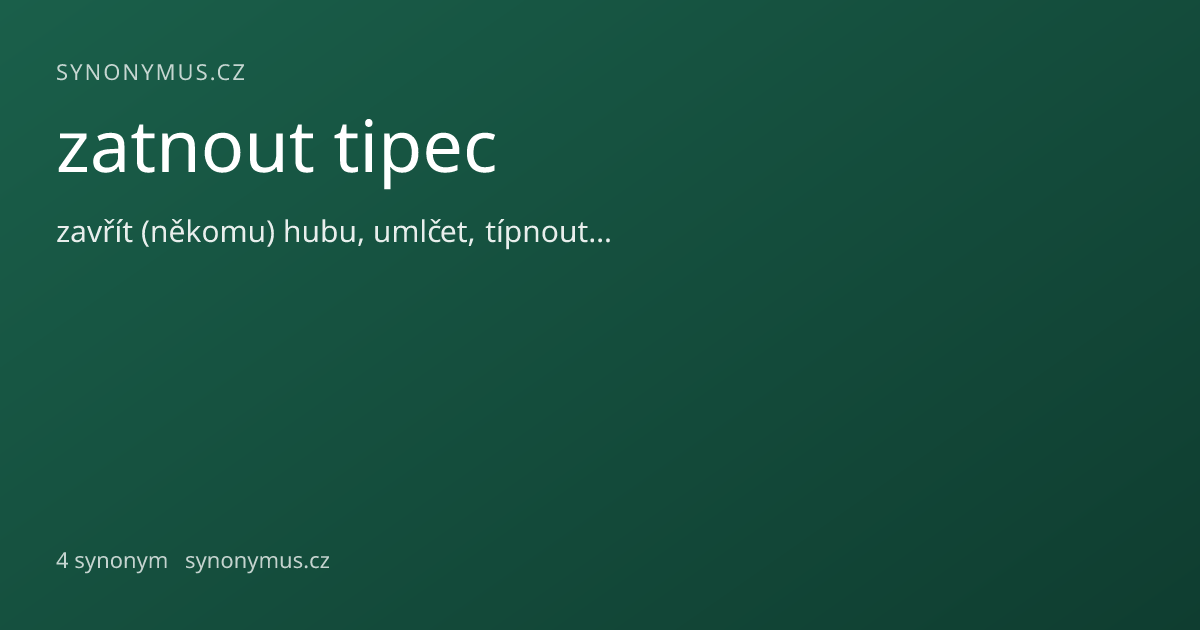 Náhled odkazu: zatnout tipec