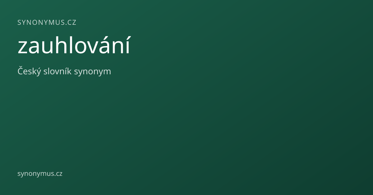 Náhled odkazu: zauhlování