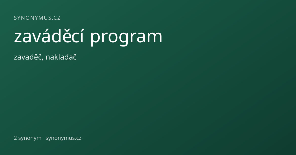 Náhled odkazu: zaváděcí program