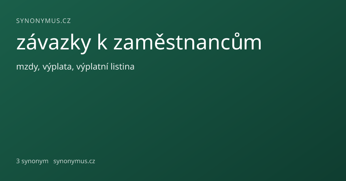 Náhled odkazu: závazky k zaměstnancům