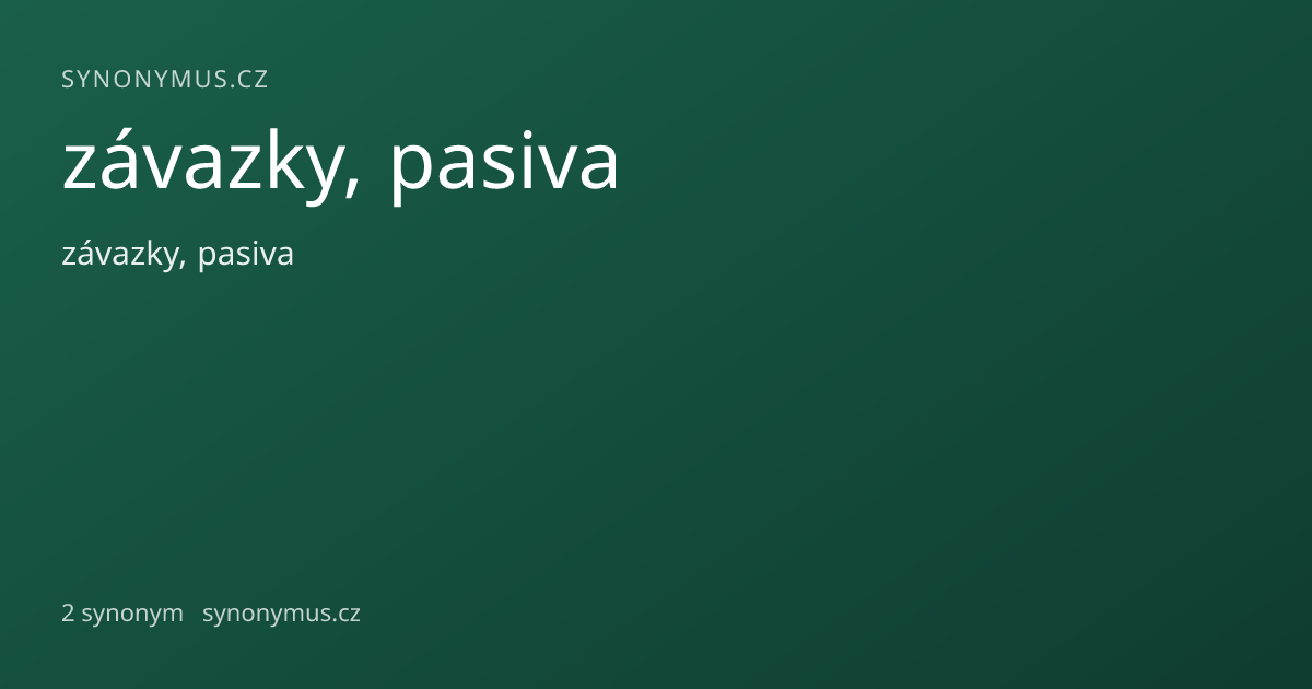 Náhled odkazu: závazky, pasiva