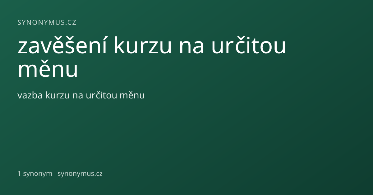 Náhled odkazu: zavěšení kurzu na určitou měnu
