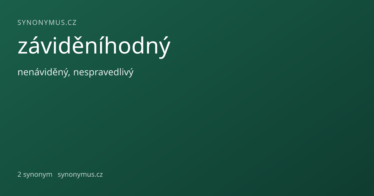 Náhled odkazu: záviděníhodný