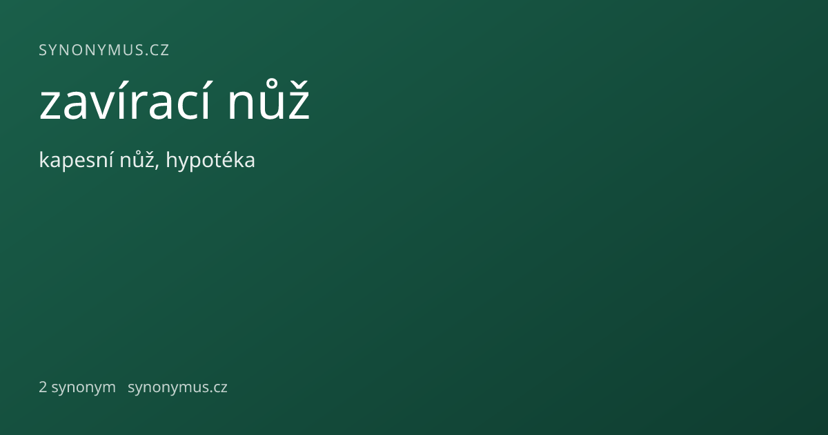Náhled odkazu: zavírací nůž