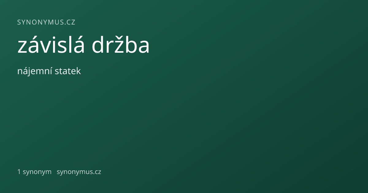 Náhled odkazu: závislá držba