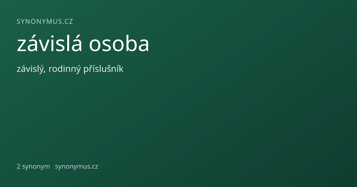 Náhled odkazu: závislá osoba