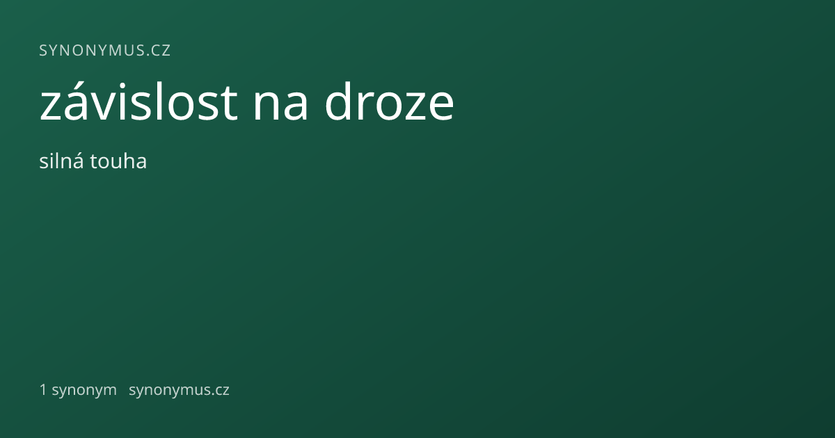 Náhled odkazu: závislost na droze