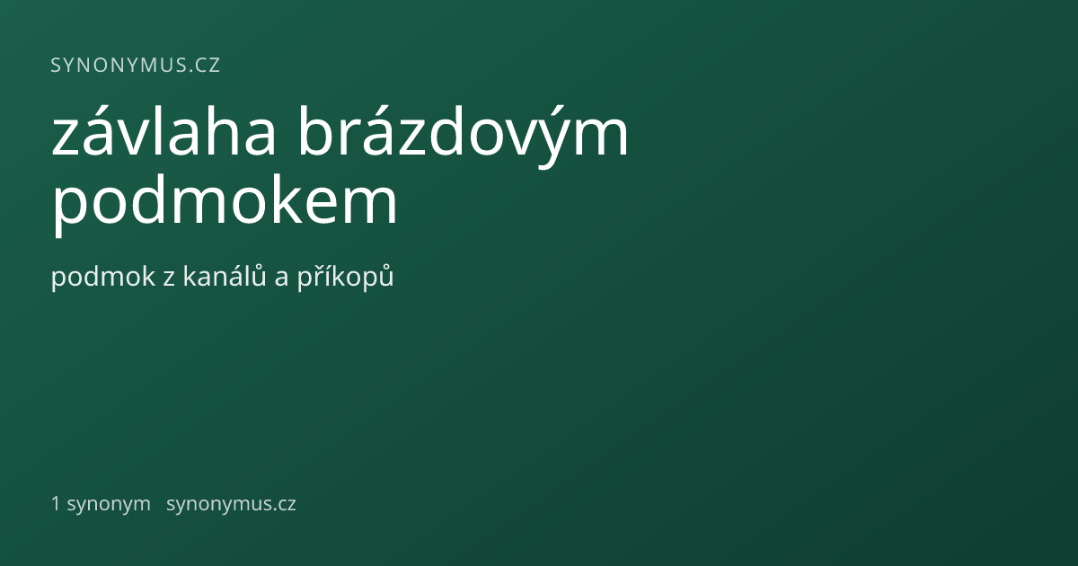 Náhled odkazu: závlaha brázdovým podmokem