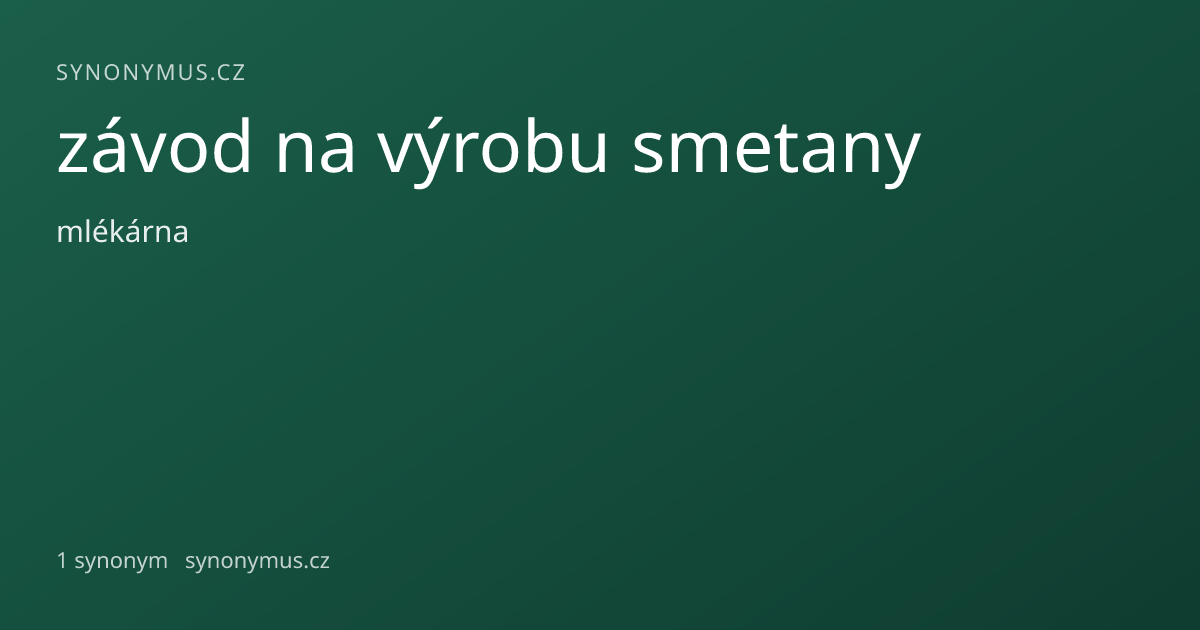 Náhled odkazu: závod na výrobu smetany