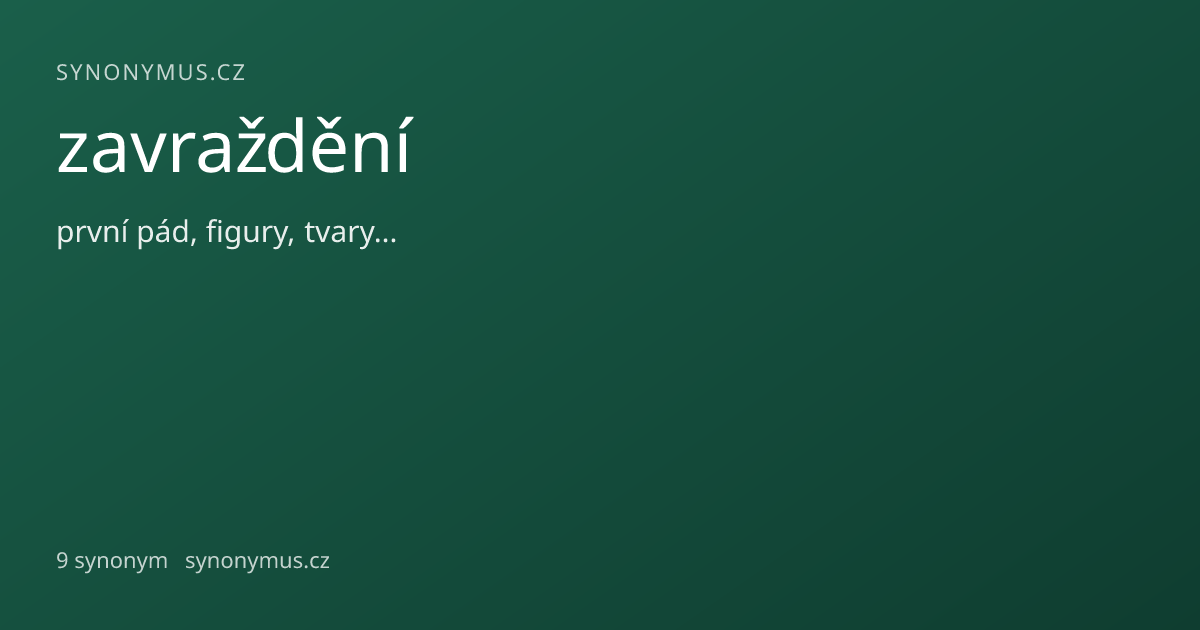Náhled odkazu: zavraždění