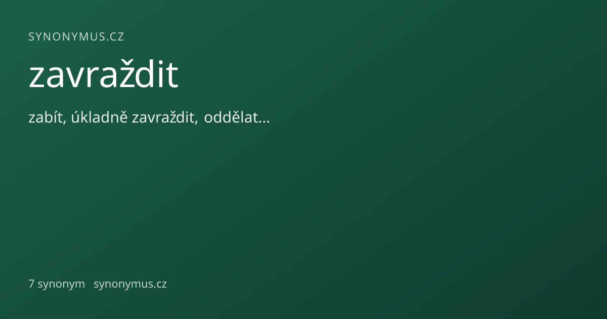 Náhled odkazu: zavraždit