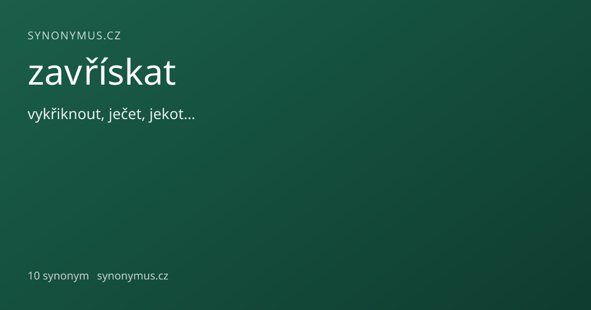 Náhled odkazu: zavřískat