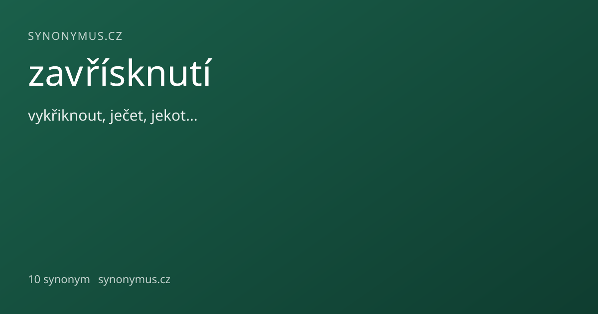 Náhled odkazu: zavřísknutí
