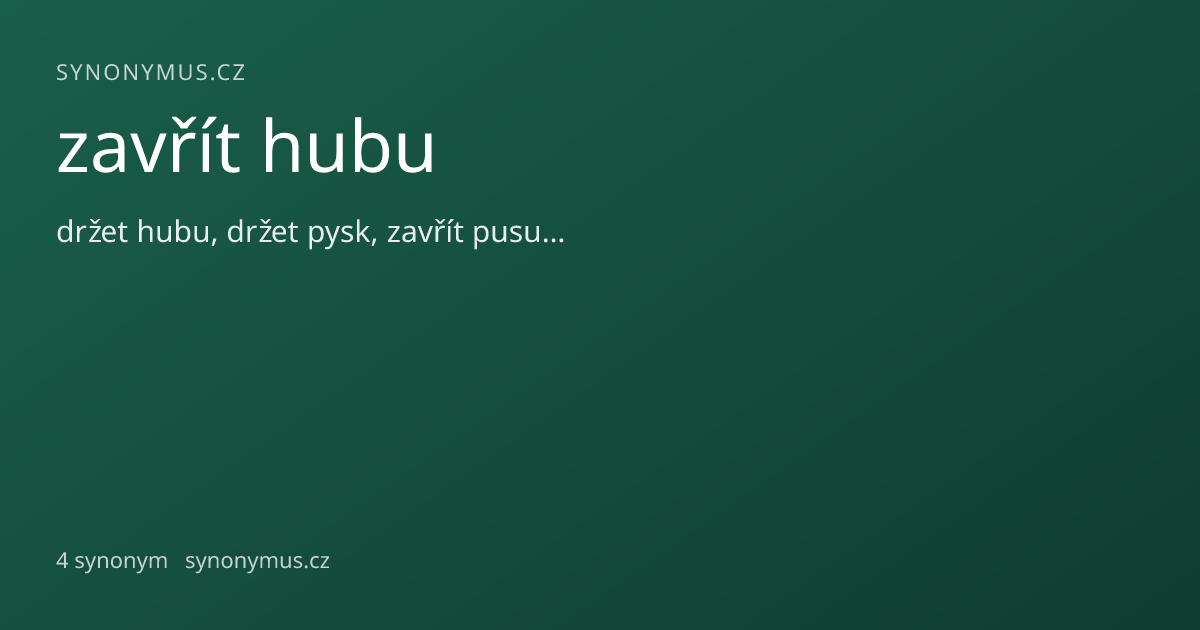 Náhled odkazu: zavřít hubu