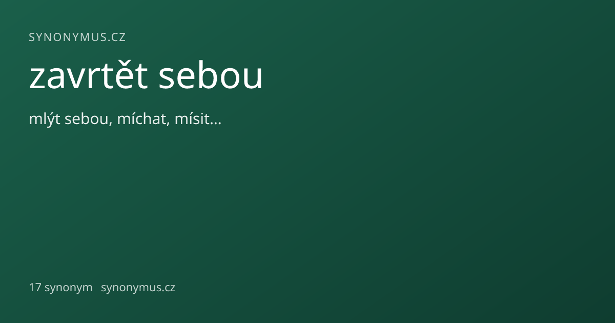Náhled odkazu: zavrtět sebou