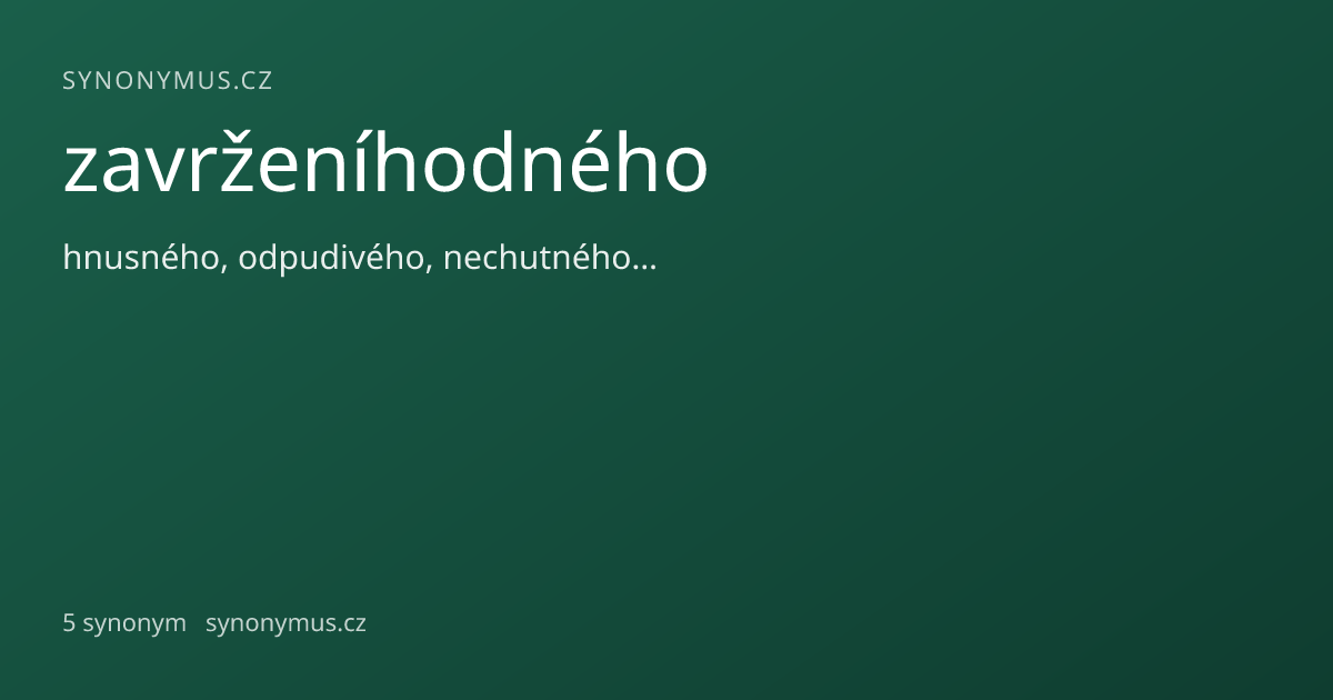 Náhled odkazu: zavrženíhodného