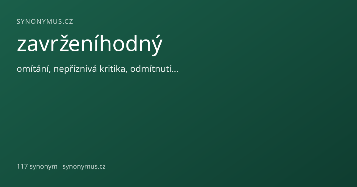 Náhled odkazu: zavrženíhodný