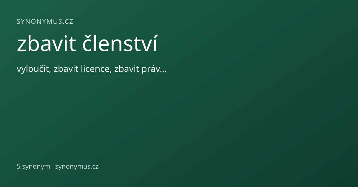 Náhled odkazu: zbavit členství