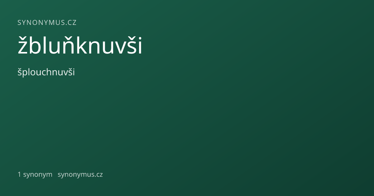 Náhled odkazu: žbluňknuvši
